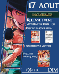 Set OP12 - LEGACY OF THE MASTER - Constructed - One Piece - Dimanche 17 août 13h - MTL